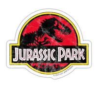 Spreadshirt Jurassic Park Classic Logo Sticker Size S (10 x 10 cm), 10 x 10 cm, White Matte