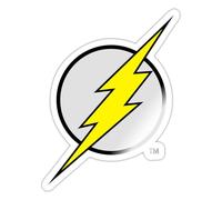 Spreadshirt Justice League Flash Logo Sticker Size S (10 x 10 cm), 10 x 10 cm, White Glossy