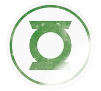 Spreadshirt Justice League Green Lantern Logo Sticker, 10 x 10 cm, Transparent Glossy
