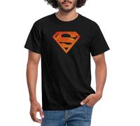Spreadshirt Justice League Superman Logo Men's T-Shirt, 4XL, Black