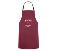 Spreadshirt Kiss The Cook Funny Apron, One Size, bordeaux