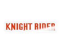 Spreadshirt Knight Rider Logo Red Sticker, 10 x 10 cm, Transparent Glossy