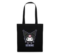 Spreadshirt Kuromi Portrait With Lettering Tote Bag, One Size, black