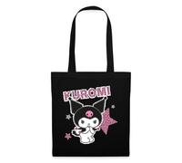 Spreadshirt Kuromi With Lettering And Stars In Leo Style Tote Bag, One Size, black