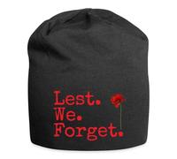 Spreadshirt Lest We Forget - Remembrance Day Beanie Black