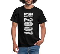 Spreadshirt Limited Edition 2007 18th Birthday Gift White Men's T-Shirt, 3XL, Black