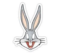 Spreadshirt Looney Tunes Bugs Bunny Distressed Sticker Size S (10 x 10 cm), 10 x 10 cm, White Matte