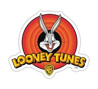 Spreadshirt Looney Tunes Bugs Bunny Sticker, 10 x 10 cm, White Matte
