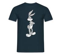 Spreadshirt Looney Tunes Bugs Bunny Vintage Men’s T-Shirt, L, Navy