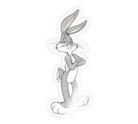 Spreadshirt Looney Tunes Bugs Bunny Vintage Sticker, 10 x 10 cm, Transparent Glossy