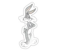 Spreadshirt Looney Tunes Bugs Bunny Vintage Sticker, 10 x 10 cm, White Glossy