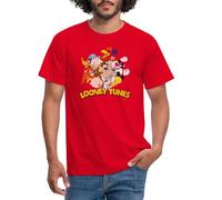 Spreadshirt Looney Tunes Group Men's T-Shirt, L, red