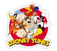 Spreadshirt Looney Tunes Group Sticker, 10 x 10 cm, White Matte