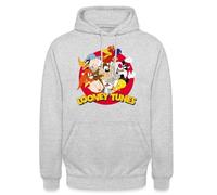 Spreadshirt Looney Tunes Group Unisex Hoodie, 4XL, light heather grey
