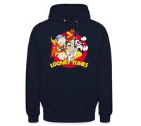 Spreadshirt Looney Tunes Group Unisex Hoodie, 4XL, navy