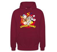 Spreadshirt Looney Tunes Group Unisex Hoodie, L, bordeaux
