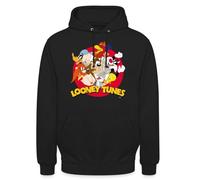 Spreadshirt Looney Tunes Group Unisex Hoodie, XL, black