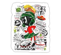 Spreadshirt Looney Tunes Marvin The Martian Sticker, 10 x 10 cm, White Matte
