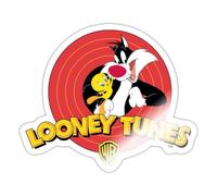 Spreadshirt Looney Tunes Sylvester and Tweety Sticker, 10 x 10 cm, White Glossy
