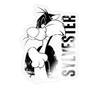 Spreadshirt Looney Tunes Sylvester Sticker, 10 x 10 cm, Transparent Glossy