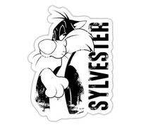 Spreadshirt Looney Tunes Sylvester Sticker, 10 x 10 cm, White Matte
