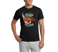 Spreadshirt Looney Tunes Tasmanian Devil Meltdown Men’s T-Shirt, 4XL, Black