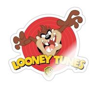 Spreadshirt Looney Tunes Tasmanian Devil Sticker, 10 x 10 cm, White Glossy