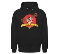 Spreadshirt Looney Tunes Tasmanian Devil Unisex Hoodie, 3XL, black