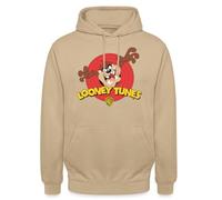 Spreadshirt Looney Tunes Tasmanian Devil Unisex Hoodie Beige