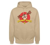 Spreadshirt Looney Tunes Tasmanian Devil Unisex Hoodie, S, beige