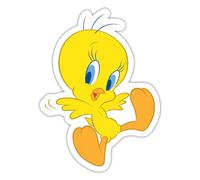 Spreadshirt Looney Tunes Tweety Bird Flying Sticker, 10 x 10 cm, White Matte