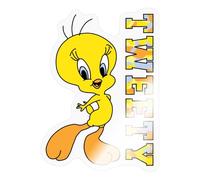Spreadshirt Looney Tunes Tweety Camouflage Sticker, 10 x 10 cm, Transparent Glossy