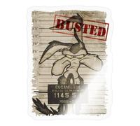 Spreadshirt Looney Tunes Wile E. Coyote Busted Sticker Size S (10 x 10 cm), 10 x 10 cm, Transparent Glossy