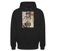 Spreadshirt Looney Tunes Wile E. Coyote Busted Unisex Hoodie, 3XL, black