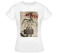 Spreadshirt Looney Tunes Wile E. Coyote Busted Women's T-Shirt, S, White