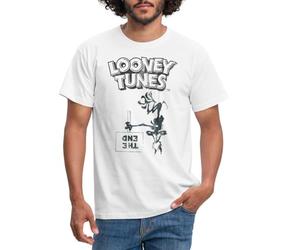 Spreadshirt Looney Tunes Wile E. Coyote Men's T-Shirt, S, White
