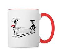 Spreadshirt Lucky Luke Faster Than His Shadow Two-Tone Mug