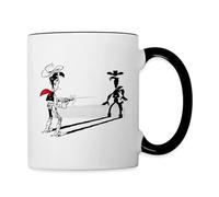 Spreadshirt Lucky Luke Faster Than His Shadow Two-Tone Mug