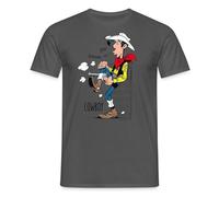 Spreadshirt Lucky Luke Poor Lonesome Cowboy Men’s T-Shirt, M, Charcoal Grey