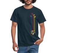 Spreadshirt Magic Rubik's Cube Colourful Paint Buckets Men's T-Shirt, XXL, Navy