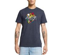 Spreadshirt Magic Rubik's Cube Colourful Retro Magic Cube Men’s Premium T-Shirt, XL, Heather Denim