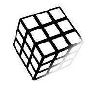 Spreadshirt Magic Rubik's Cube Glow In The Dark Sticker, 10 x 10 cm, white glossy