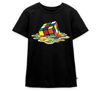 Spreadshirt Melting Rubik's Magic Cube Teenage Premium T-Shirt, 158/164 (12 Years), Black