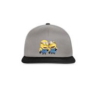 Spreadshirt Minions Phil and Stuart Funny Snapback Cap, One Size, Graphite/Black