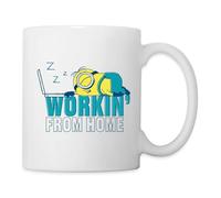 Spreadshirt Minions Stuart Working from Home Mug, One Size, White