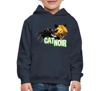 Spreadshirt Miraculous Cat Noir Adrien Pose Kids' Premium Hoodie, 110/116 (5-6 Years), Navy