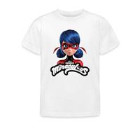 Spreadshirt Miraculous Ladybug with Logo Kids' T-Shirt, 98/104 (3-4 Years), White
