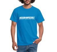 Spreadshirt Mission Impossible Dead Reckoning Logo in White Men's T-Shirt, XL, Royal Blue