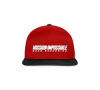 Spreadshirt Mission Impossible Dead Reckoning Logo in White Snapback Cap, One Size, red/Black