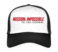 Spreadshirt Mission Impossible The Final Reckoning Logo in Red Trucker Cap, One Size, White/Black